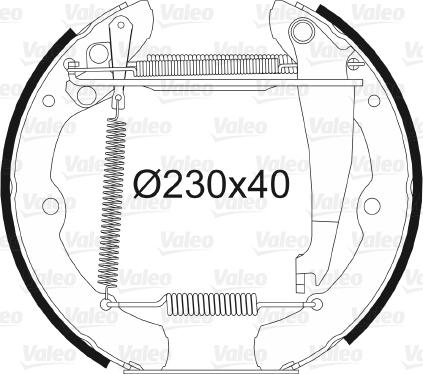 Valeo 554784 - Kit ganasce freno autozon.pro