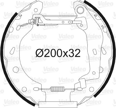 Valeo 554787 - Kit ganasce freno autozon.pro