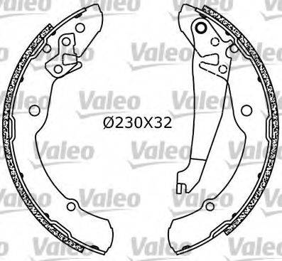 Valeo 554754 - Kit ganasce freno autozon.pro