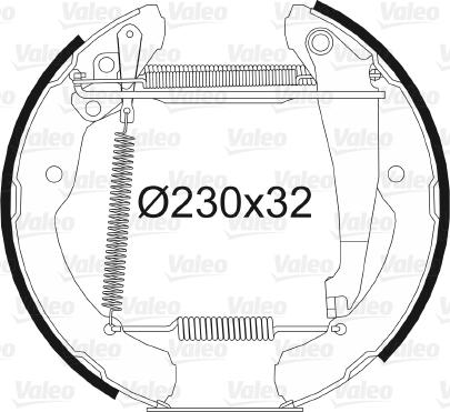 Valeo 554731 - Kit ganasce freno autozon.pro