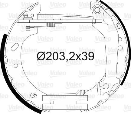 Valeo 554737 - Kit ganasce freno autozon.pro