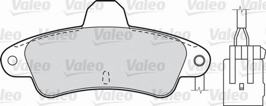 Valeo 551764 - Kit pastiglie freno, Freno a disco autozon.pro