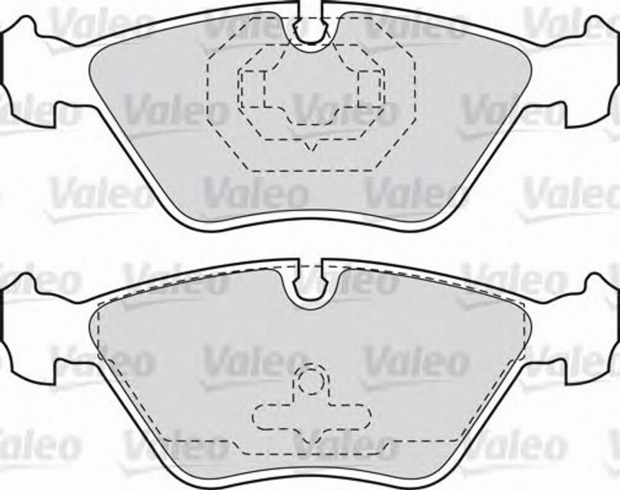 Valeo 551722 - Kit pastiglie freno, Freno a disco autozon.pro