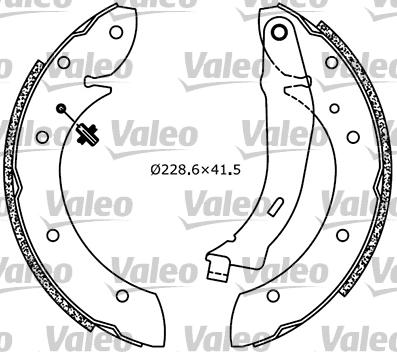 Valeo 553855 - Kit ganasce freno autozon.pro