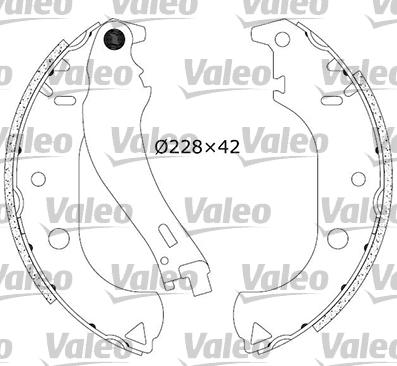 Valeo 553866 - Kit ganasce freno autozon.pro