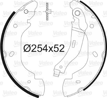 Valeo 564023 - Kit ganasce freno autozon.pro