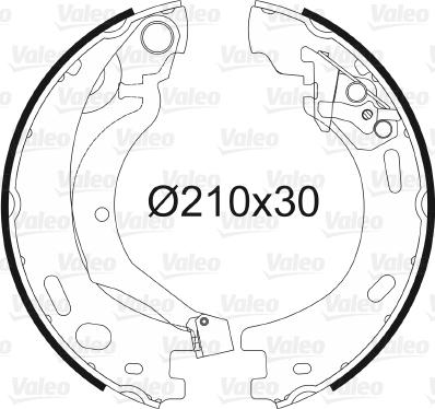 Valeo 564199 - Kit ganasce, Freno stazionamento autozon.pro