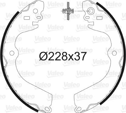 Valeo 564195 - Kit ganasce freno autozon.pro