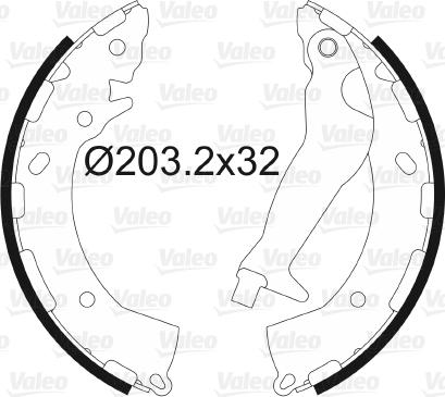 Valeo 564169 - Kit ganasce freno autozon.pro