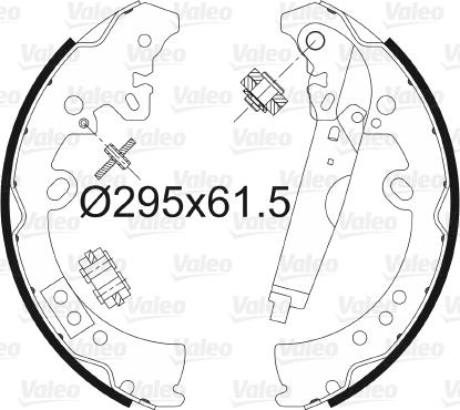 Valeo 564164 - Kit ganasce freno autozon.pro