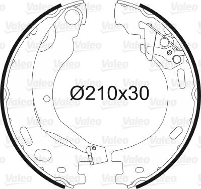 Valeo 564200 - Kit ganasce, Freno stazionamento autozon.pro