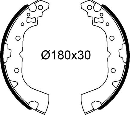 Valeo 564281 - Kit ganasce freno autozon.pro