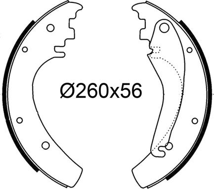 Valeo 564282 - Kit ganasce freno autozon.pro