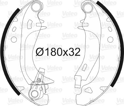 Valeo 562453 - Kit ganasce freno autozon.pro