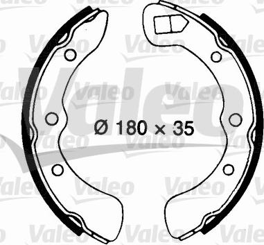 Valeo 562696 - Kit ganasce freno autozon.pro