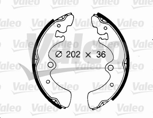 Valeo 562681 - Kit ganasce freno autozon.pro