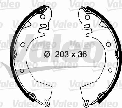 Valeo 562688 - Kit ganasce freno autozon.pro