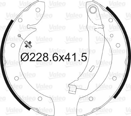 Valeo 562630 - Kit ganasce freno autozon.pro