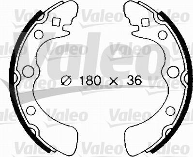 Valeo 562679 - Kit ganasce freno autozon.pro