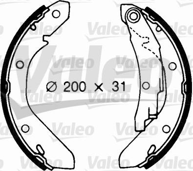 Valeo 562678 - Kit ganasce freno autozon.pro