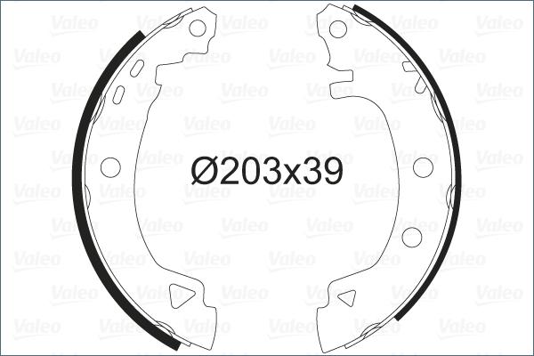 Valeo 562041 - Kit ganasce freno autozon.pro