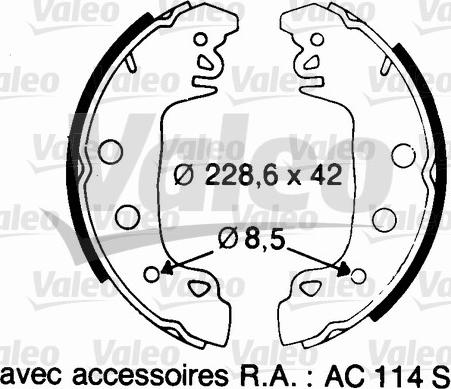 Valeo 562043 - Kit ganasce freno autozon.pro