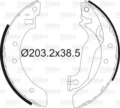 Valeo 562054 - Kit ganasce freno autozon.pro