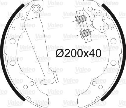 Valeo 562080 - Kit ganasce freno autozon.pro