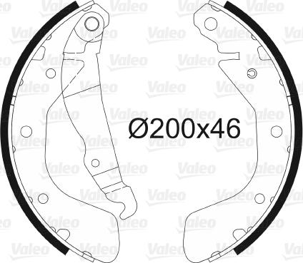 Valeo 562078 - Kit ganasce freno autozon.pro