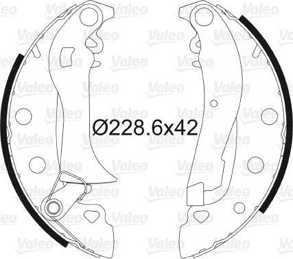 Valeo 562764 - Kit ganasce freno autozon.pro