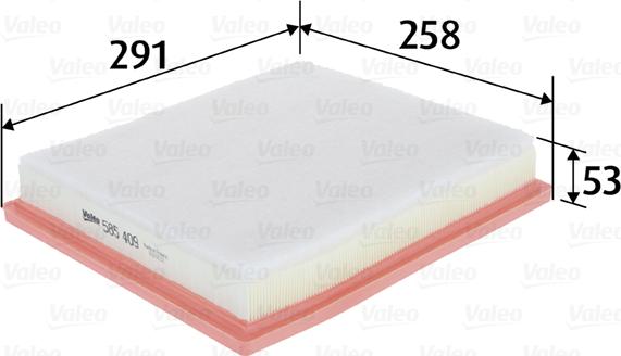 Valeo 585409 - Filtro aria autozon.pro