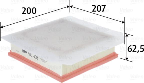 Valeo 585438 - Filtro aria autozon.pro