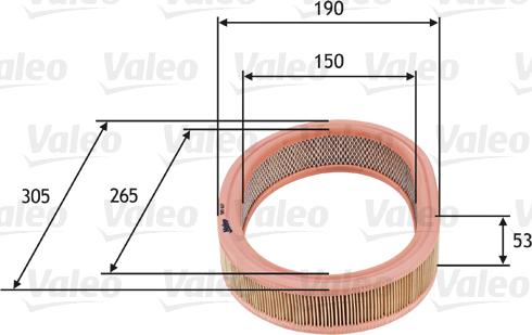 Valeo 585627 - Filtro aria autozon.pro