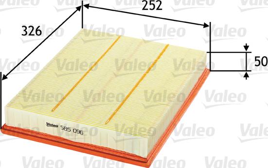 Valeo 585096 - Filtro aria autozon.pro