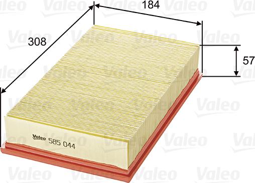 Valeo 585044 - Filtro aria autozon.pro