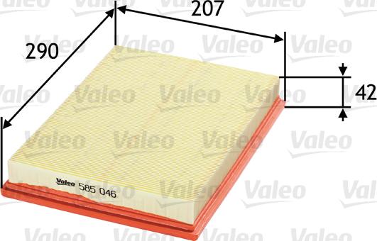 Valeo 585046 - Filtro aria autozon.pro