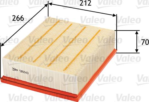 Valeo 585043 - Filtro aria autozon.pro