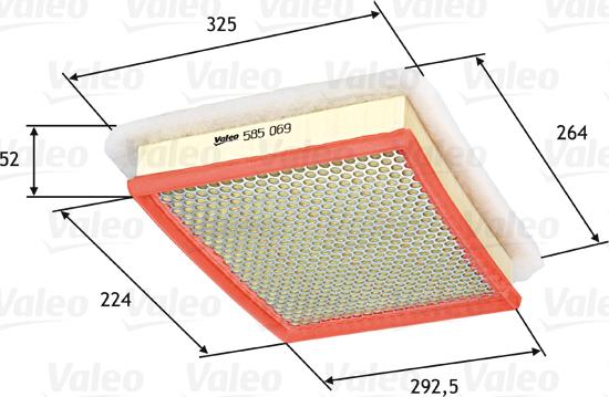 Valeo 585069 - Filtro aria autozon.pro