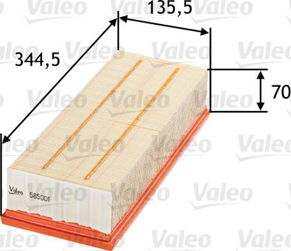 Valeo 585001 - Filtro aria autozon.pro