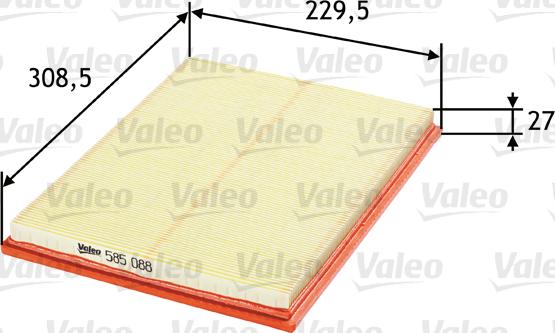 Valeo 585088 - Filtro aria autozon.pro