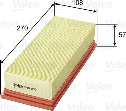 Valeo 585082 - Filtro aria autozon.pro