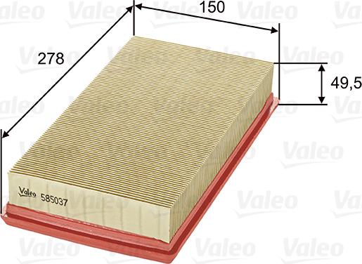 Valeo 585037 - Filtro aria autozon.pro