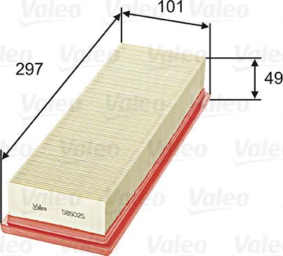 Valeo 585025 - Filtro aria autozon.pro