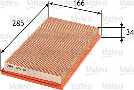 Valeo 585020 - Filtro aria autozon.pro