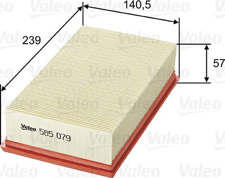 Valeo 585079 - Filtro aria autozon.pro