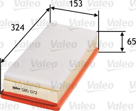 Valeo 585072 - Filtro aria autozon.pro