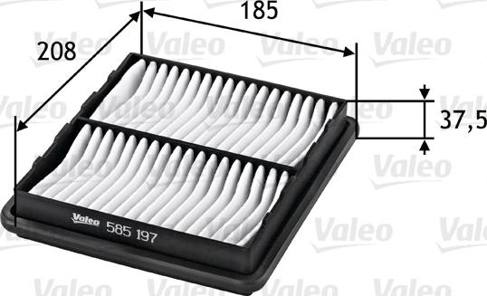 Valeo 585197 - Filtro aria autozon.pro