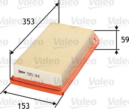 Valeo 585144 - Filtro aria autozon.pro