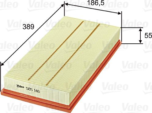 Valeo 585146 - Filtro aria autozon.pro