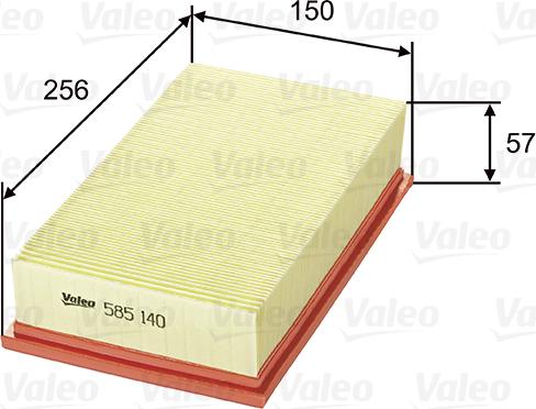 Valeo 585140 - Filtro aria autozon.pro